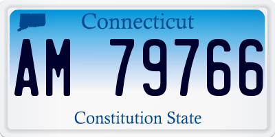 CT license plate AM79766