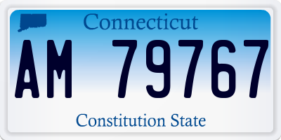 CT license plate AM79767
