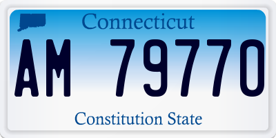 CT license plate AM79770