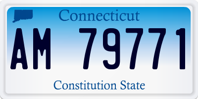 CT license plate AM79771