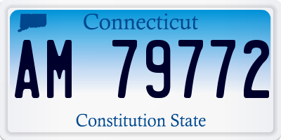 CT license plate AM79772