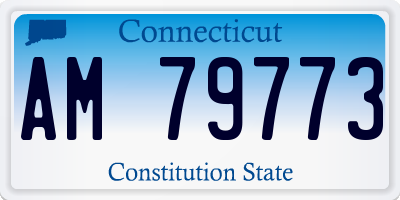 CT license plate AM79773