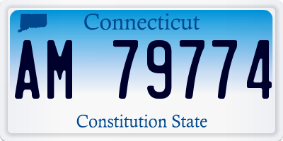 CT license plate AM79774