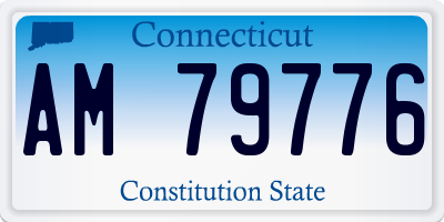 CT license plate AM79776