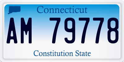 CT license plate AM79778