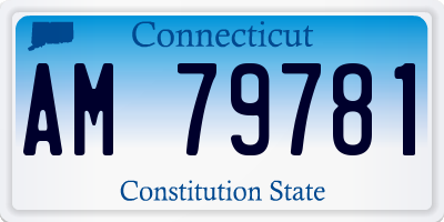 CT license plate AM79781