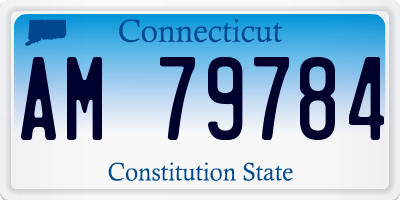 CT license plate AM79784