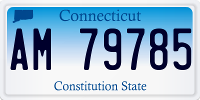 CT license plate AM79785