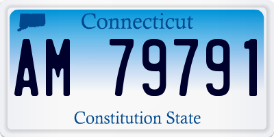 CT license plate AM79791