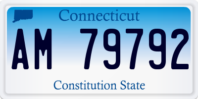 CT license plate AM79792