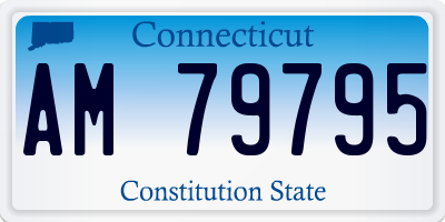 CT license plate AM79795