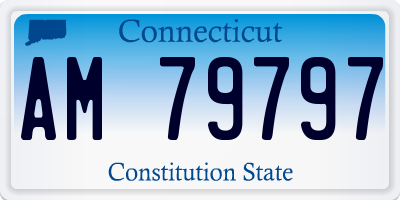 CT license plate AM79797