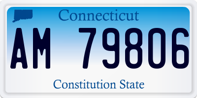 CT license plate AM79806