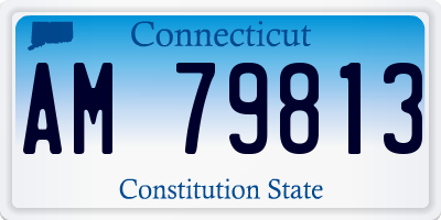 CT license plate AM79813