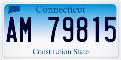 CT license plate AM79815