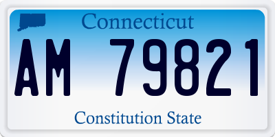 CT license plate AM79821