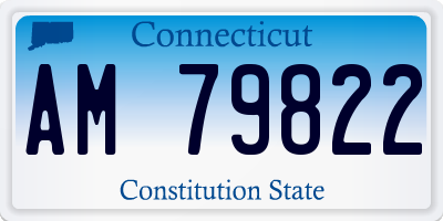 CT license plate AM79822