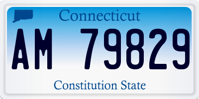 CT license plate AM79829