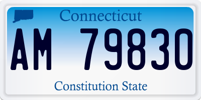 CT license plate AM79830