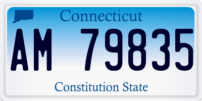CT license plate AM79835