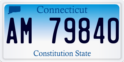 CT license plate AM79840