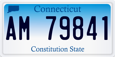 CT license plate AM79841