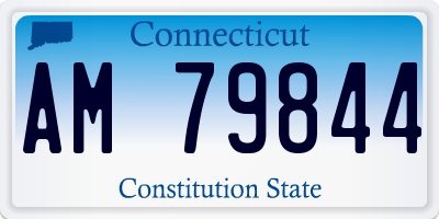 CT license plate AM79844