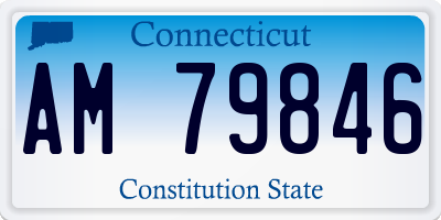 CT license plate AM79846