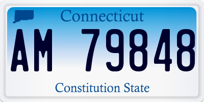 CT license plate AM79848
