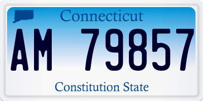 CT license plate AM79857