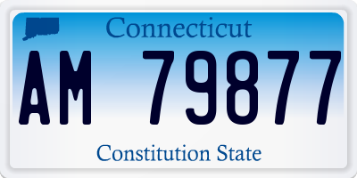 CT license plate AM79877