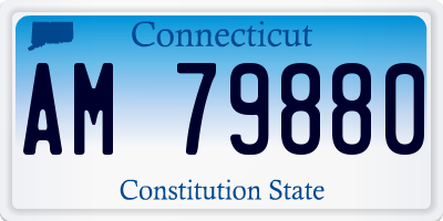 CT license plate AM79880