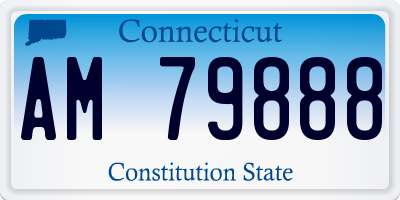 CT license plate AM79888