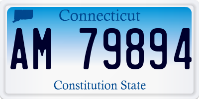 CT license plate AM79894