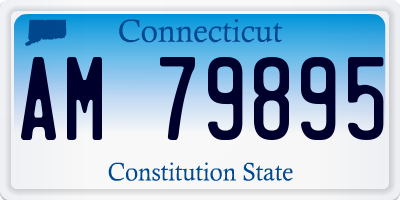 CT license plate AM79895