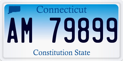 CT license plate AM79899