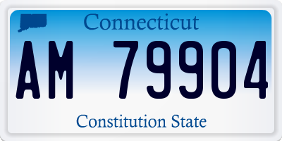 CT license plate AM79904