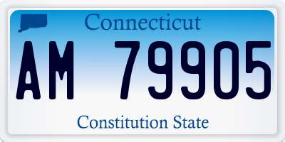 CT license plate AM79905