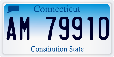 CT license plate AM79910