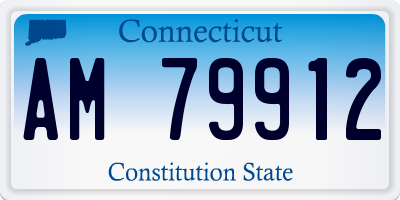 CT license plate AM79912