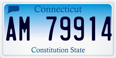 CT license plate AM79914