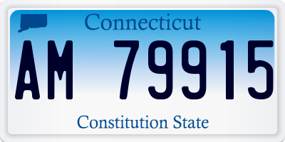 CT license plate AM79915