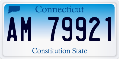 CT license plate AM79921