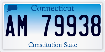 CT license plate AM79938