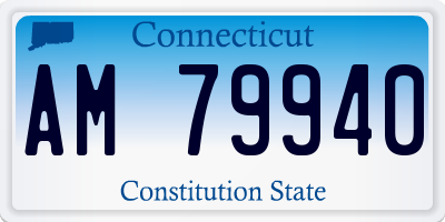 CT license plate AM79940