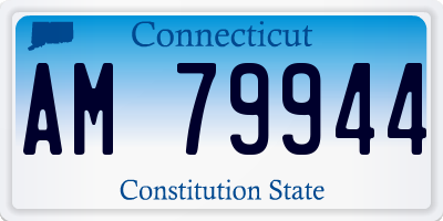 CT license plate AM79944