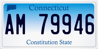 CT license plate AM79946