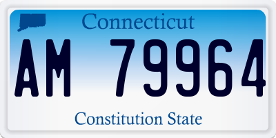 CT license plate AM79964