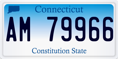 CT license plate AM79966