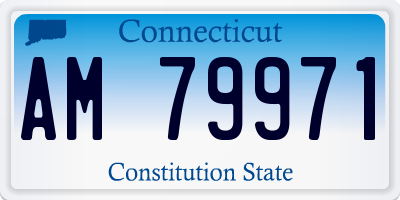 CT license plate AM79971